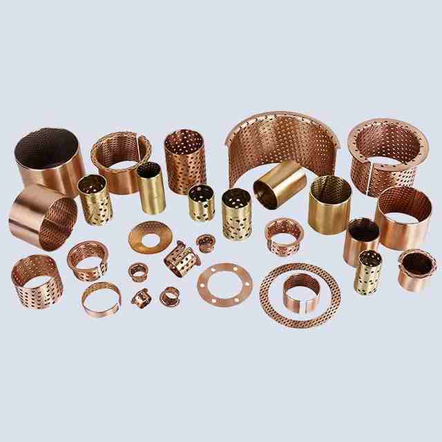 FB092 (such as LD, MBZ-B09, BRO-MET, etc.) Wrapped bronze bushing with good self-lubrication and wear-resisting properties, used in industrial equipment.