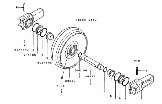 Well-designed Pin Bush - Idler for Case 360 Excavator parts front Idler