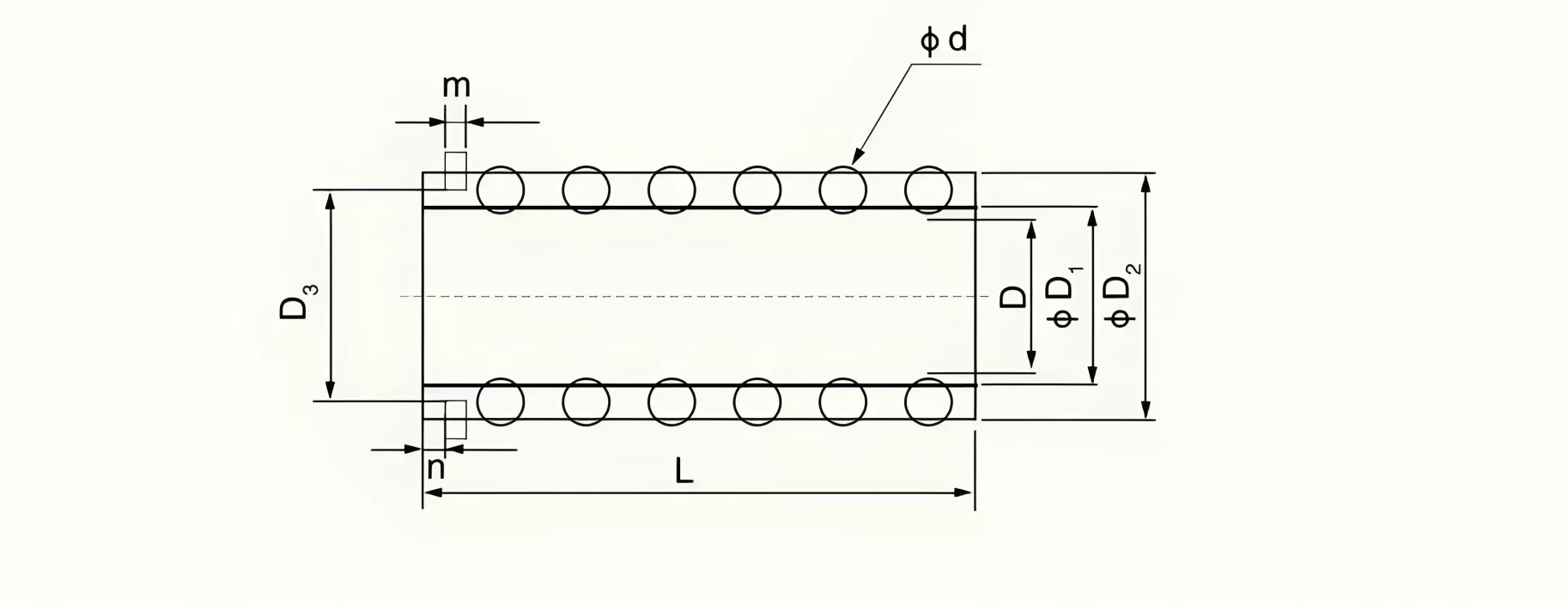 Retainer Bearing with Circlip, Dense Ball Type