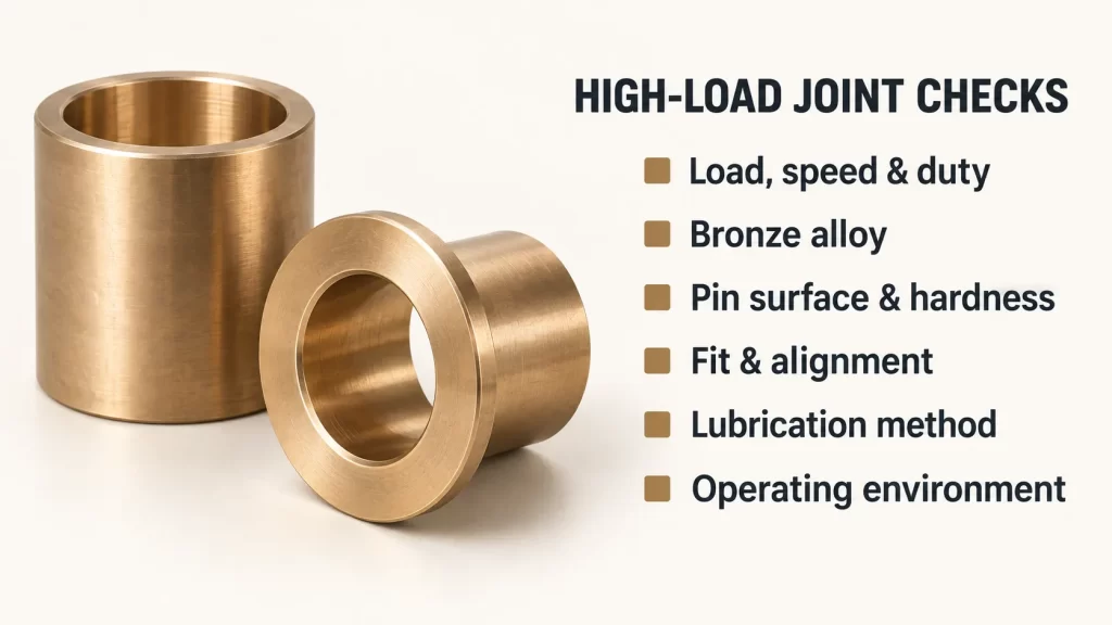 Bronze Bushings for High-Load Industrial Joints: Materials, Design Logic, and Selection That Actually Holds Up