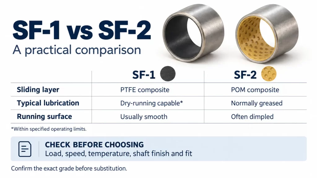 SF-1 vs SF-2: Which Self-Lubricating Bushing Is Right for Your Machine?