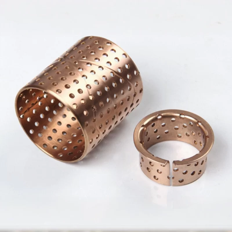 PRM bushes has good corrosion resistance, wear resistance, and oxidation resistance. It works great in mechanical equipmentand high-load industrial equipmentrequired for normal operation over an extended period of time.It is widely used in the field of transmissions, hydraulic equipment and so on FB092 (such as LD, MBZ-B09, BRO-MET, etc.) Wrapped bronze bushing with good self-lubrication and wear-resisting properties, used in industrial equipment