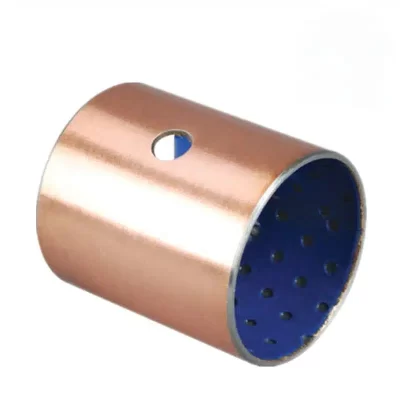 DX/SF-2 Copper-Plated Steel-Backed Boundary Lubricating Bushing (Blue POM) Three-Layer Composite Bushing, POM-Coated Bushing, Semi-Solid Lubricated Bushing, Composite Self-Lubricating Bushing, Oilless Bushing with POM Surface, Rolled POM Liner Bushing