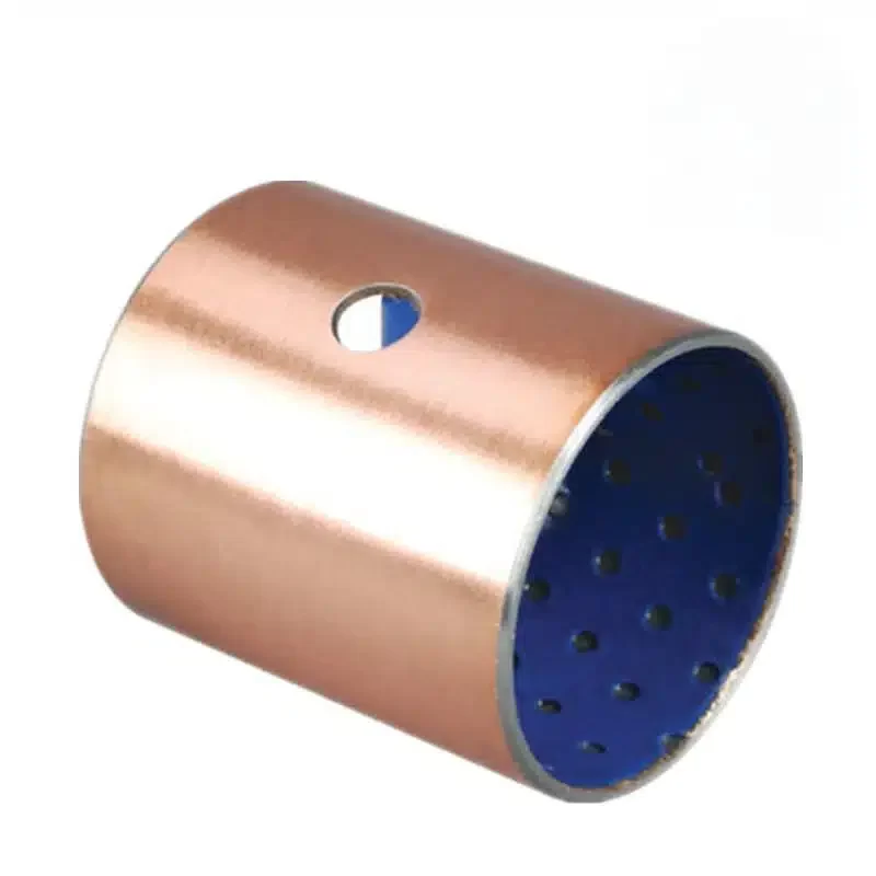DX/SF-2 Copper-Plated Steel-Backed Boundary Lubricating Bushing (Blue POM) Three-Layer Composite Bushing, POM-Coated Bushing, Semi-Solid Lubricated Bushing, Composite Self-Lubricating Bushing, Oilless Bushing with POM Surface, Rolled POM Liner Bushing