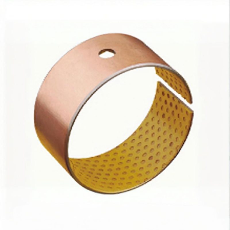 DX/SF-2 Copper-Plated Steel-Backed Boundary Lubricating Bushing (Yellow PTFE)