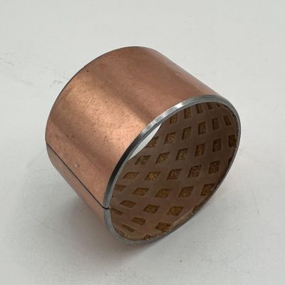 DX/SF-2 Copper-Plated Steel-Backed Boundary Lubricating Bushing (White PTFE)