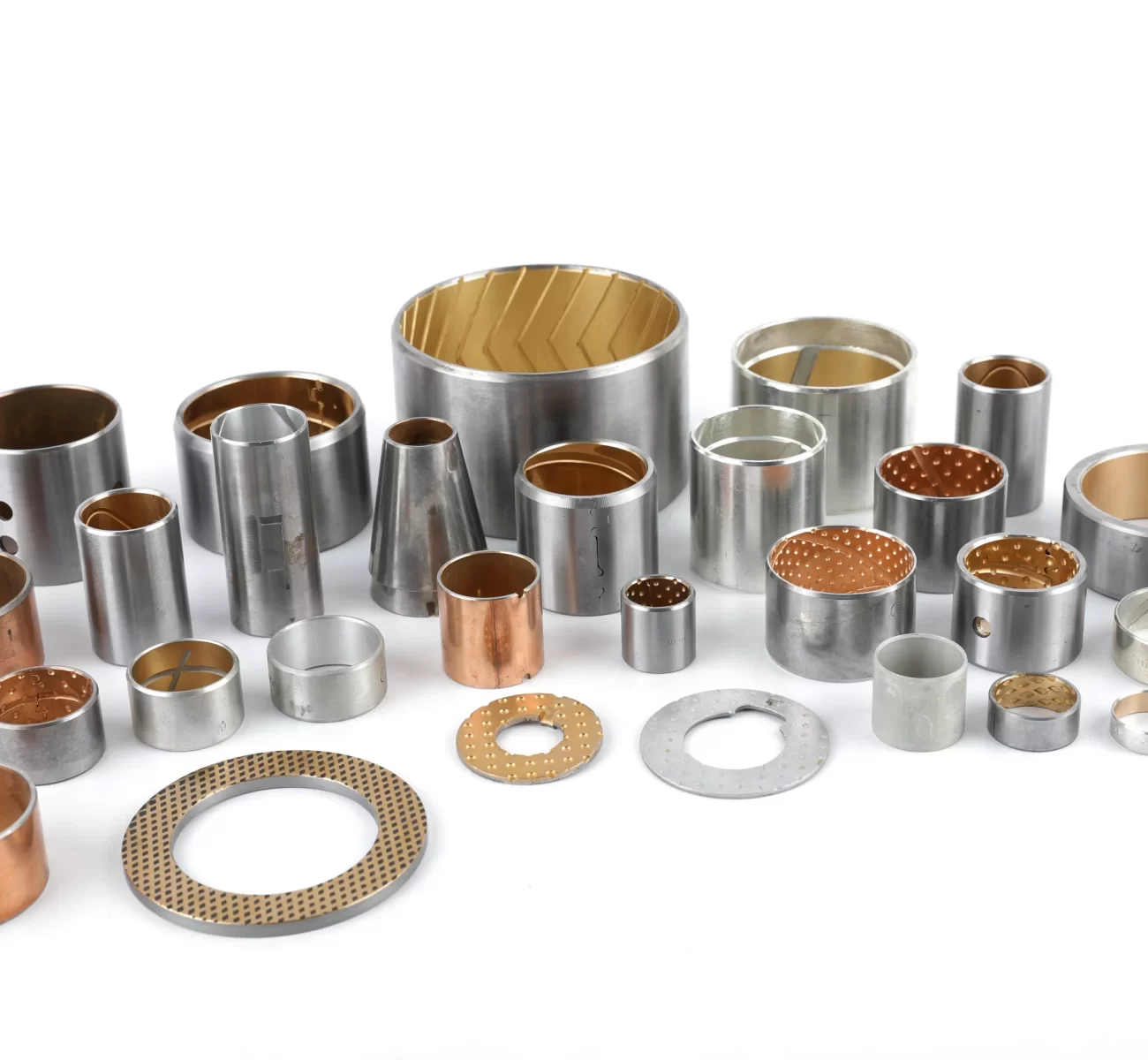 Two-Metal Bushing, Steel-Backed Bronze Bushing, Sintered Bimetal Bushing, Cast Bimetal Bushing Two-Metal Bushing, Steel-Backed Bronze Bushing, Sintered Bimetal Bushing, Cast Bimetal Bushing