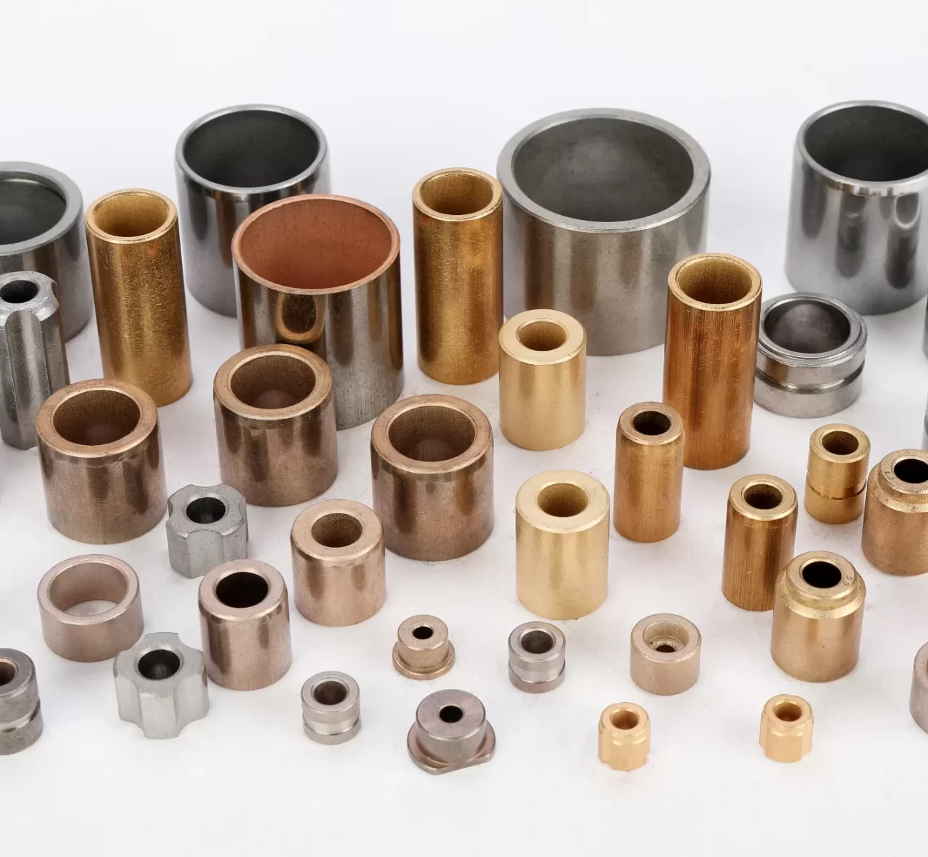 BP25 bushings (THERMALLOY, SIB-MET, OB, etc.) are very resistant to corrosion and wear, and those are the ones to use in harsh working environments and especially in your heavy machinery and hydraulic systems. CSM, CBM, bushings (DAILUBO, FU, BNZ, etc.) are the right choice for you if you need stuff that’s super slippery and won’t let you down in a high friction, high-pressure environment. Sintered Bushing, PM Bushing, Oil-Impregnated Sintered Bushing, Self-Lubricating Sintered Bushing, Porous Bronze Bushing, Sintered Bronze Bushing, ISO 2739, ANSI/SAE Sintered Bushing, 焼結ブッシュ