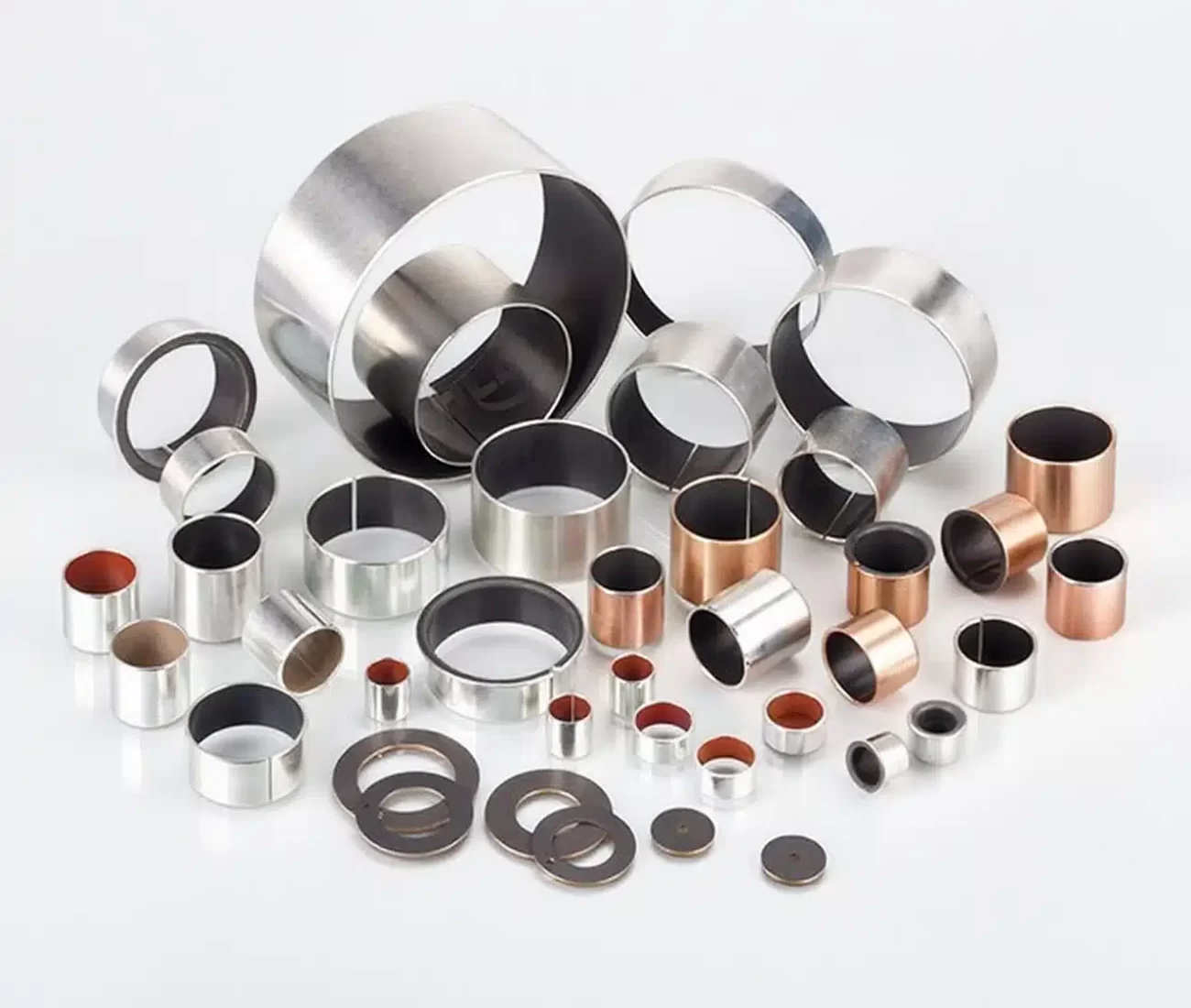 SF-1 bushing (models PAP P10, DDK05, TFZ, etc.), high-performance polymer bushing widely used in mechanical and automation equipment Solid Lubricated Bearing, Polymer Self-Lubricating Bearing, Self-Lubricating Plain Bearing