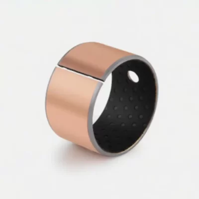 DX/SF-2 Copper-Plated Steel-Backed Boundary Lubricating Bushing (Black POM) Solid Lubricated Bearing, Polymer Self-Lubricating Bearing, Self-Lubricating Plain Bearing