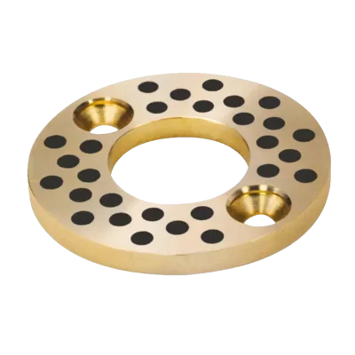 Bronze Thrust Washer with Oil Holes and Graphite Inserts